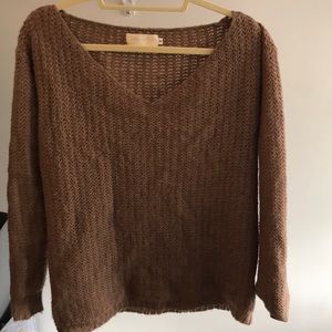 Brown knit sweater